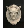 Spettacolare mascherone in Pietra di Vicenza - Mercurio - 46 x 38 cm
