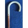 Wooden walking stick with metal handle - 1950s     