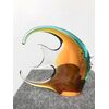 Pesce luna in vetro pesante sommerso bicolore.Flavio Poli per manifattura Seguso Vetri d’arte.Murano.