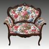 Antique Louis XV Venetian armchair in solid walnut     