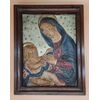 Bassorilievo in stucco policromo raffigurante madonna con Gesù bambino