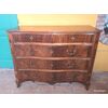 Louis XV chest of drawers moved and inlaid in walnut     
