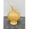 Vasetto in vetro pesante cordonato oro con piccola presa circolare e beccuccio allungato.Barovier & Toso.Murano.