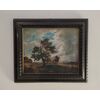 Bucolic painting landscape Pozzuoli 1933 painted oil on plywood - early 1900s     