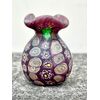 Murrina millefiori jar with brown background.Manifattura Fratelli Toso or Artisti Barovier.Murano.     