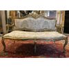 panc113 - lacquered and gilded sofa, 18th century, measuring cm l 162 xh 100 x d. 65     