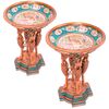 Guéridon francesi in ceramica e bronzo