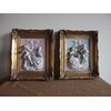 TWO SQUARES WITH BAS-RELIEFS IN PORCELAIN BISCUIT FRANCE     