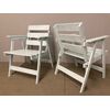 Pair of sugar paper armchairs from the 1950s. For outdoor vintage lacquered wood     