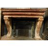 chp348 - monumental stone fireplace, period &#39;5/600, meas. max cm l 256 xh 190     