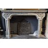 chm513 18th century Italian fireplace, gray bardiglio marble, 190 xh 122 cm     