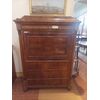 Secretaire in mahogany and biedermaier mahogany feather     