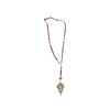 Rosary in silver filigree, garnet stones and enamels Austria.     