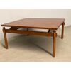 Ico Parisi Milano 50s coffee table in teak wood. Unique Modern Design Measurements cm 80 x 80 H 38     