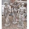 dars484 - n. 6 concrete statues, early 1900s, meas. cm l 45/70 xh 140/150     