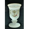 Goblet in milky glass with floral decorations