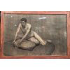 Charcoal drawing of male nude signed &quot;A. Peluzzi &quot;     