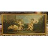 pan332 - painting on canvas with gilded frame, 18th century, meas. cm l 133 xh 63     