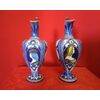 Pair of cruets in Faenza majolica