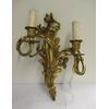 Applique in bronzo dorato in stile Luigi XV a due fiamme - elegante - 900