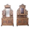 Spectacular pair of antique renaissance sideboards in carved walnut sec. XIX NEGOTIABLE PRICE
