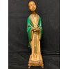 Statua prete buddista in ceramica