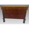 Empire chest of drawers two and a half Lombard drawers in walnut     