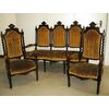 Living room, sofa and two armchairs in antique walnut &quot;Belle Epoque&quot;     