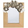 Photo frame in wood and silver-plated brass     