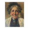 Pompeo Massani (1850 - 1920), Dipinto olio su tela raffigurante ritratto di signora anziana