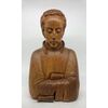 Magnificent life-size bust in tropical wood by Simón Bolívar - Early 20th century