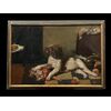 Flemish school (18th century) - Large still life with dogs     