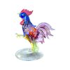 Gallo in vetro pesante multicolore con base con foglia oro .Aldo Nason presso manifattura A.Ve.M. Murano.