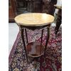 Mahogany coffee table with gilt bronze applications and marble top