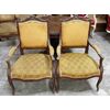 Coppia di poltrone antiche in noce scolpito stile Luigi XV epoca Napoleone III 