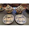 Coppia di zuppiere in maiolica, epoca primi del '900 Lussemburgo