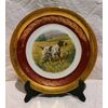 Limoges porcelain plate with pure gold leaf gilding from the early 1900s
