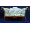 Louis XIV sofa in solid walnut and fabric - Italy 18th century.     