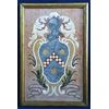 Large heraldic coat of arms in polychrome mosaic - Italy 19th / 20th century     
