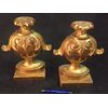 Pair of Louis Philippe gold-plated rosewood holders     