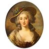 Dipinto ovale con ritratto femminile - O/5300 -