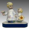 LENCI, Due angioletti alla processione, ceramica decorata
