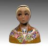 ESSEVI, SANDRO VACCHETTI, ceramica decorata busto di donna