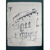 Six of thirteen architectural drawings in ink. Signature: Pino di Pace