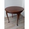 Round English coffee table - 81 cm round table - walnut stained beech - early 1900s     