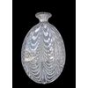 Heavy sommerso glass vase with &#39;hairstyles&#39; in gray tones.Signed by Cenedese.Murano.     