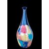 Vase in heavy submerged glass with inclusions in polychrome tesserae and stains of metal oxides.Manifattura Toso.Murano.     