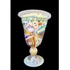 Lampada vaso in vetro incamiciato con inserti a murrine e foglia oro.Marca La Murrina. Struttura deformata.