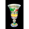 Lampada vaso in vetro incamiciato con inserti a murrine e foglia oro.Marca La Murrina. Struttura deformata.