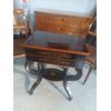 Coffee table, work holder in inlaid rosewood     